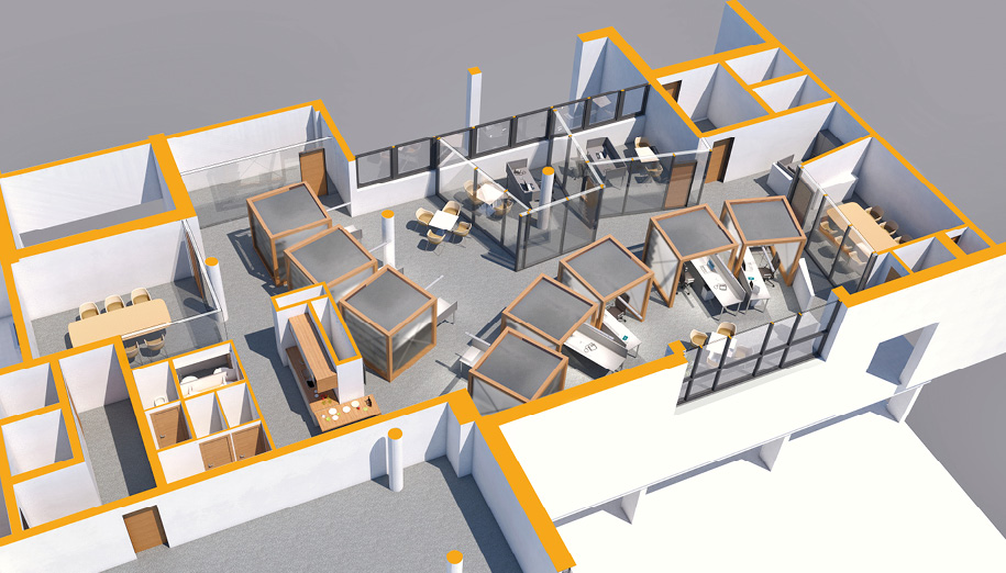 6 Agence Immobilière, «Office in the box» (Aménagment intérieur et Project Management) en cours