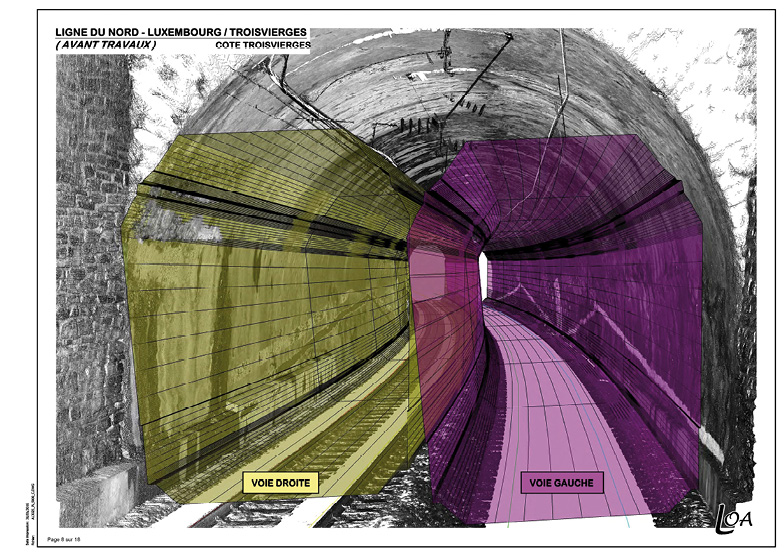 3 Maitrise d’oeuvre - Modélisation numérique 3D / Mise hors gabarit du tunnel Kirchberg / Société Nationale des Chemins de Fer Luxembourgeois